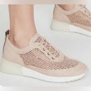 Delman Beige Mesh Sneakers